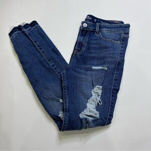 Holster Mid Rise Super Skinny Distressed Jeans Woman’s 1S W25 L28